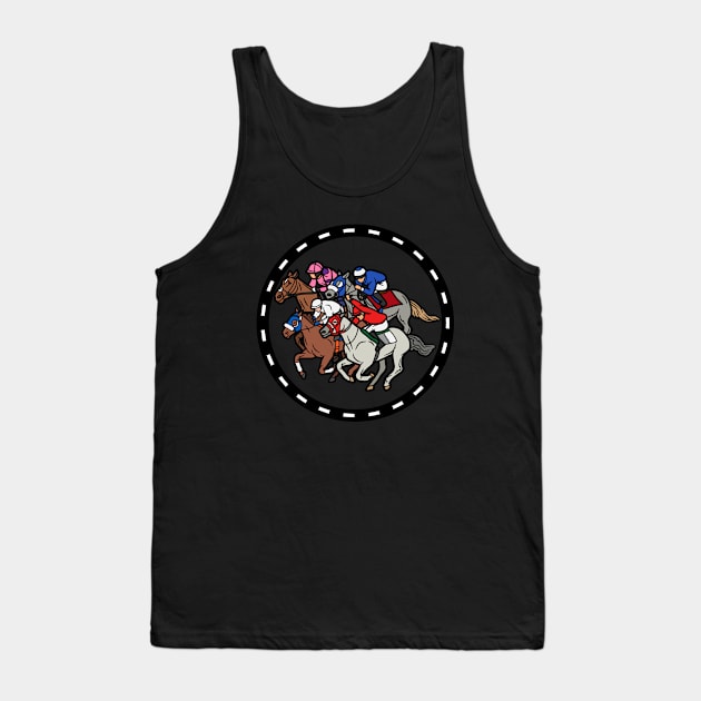 Horse Race Final Sprint Tank Top by PrintPactFul